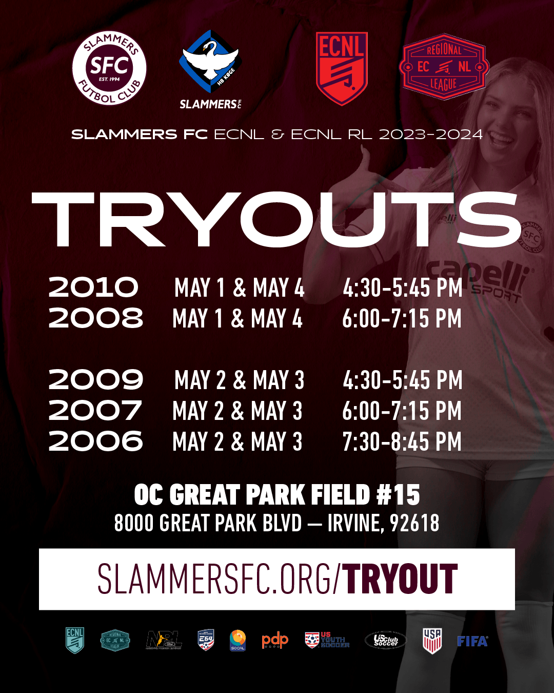 Announcing Tryouts for 202324 ECNL, ECNL RL, and NPL Slammers FC